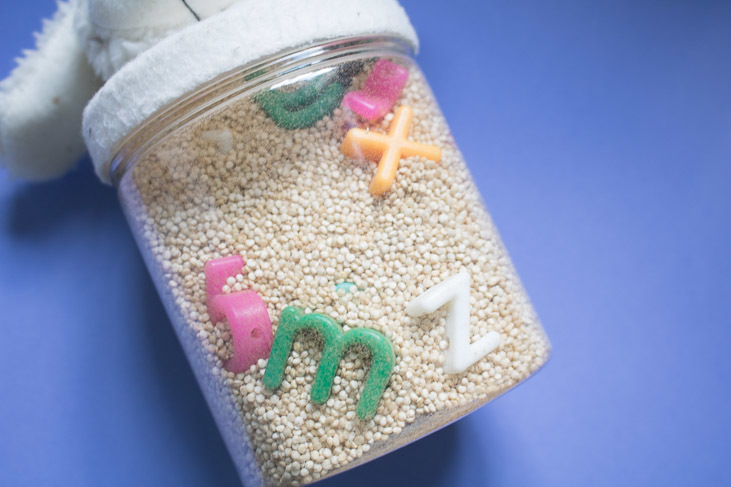 Simple Sensory Alphabet Bottle Game