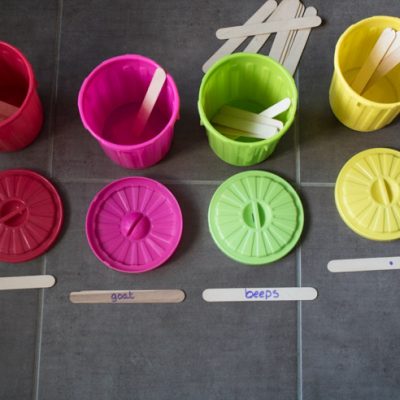 Sentence Building Rubbish Bins